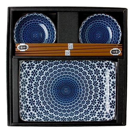 Blue & White Snow Sushi Set
