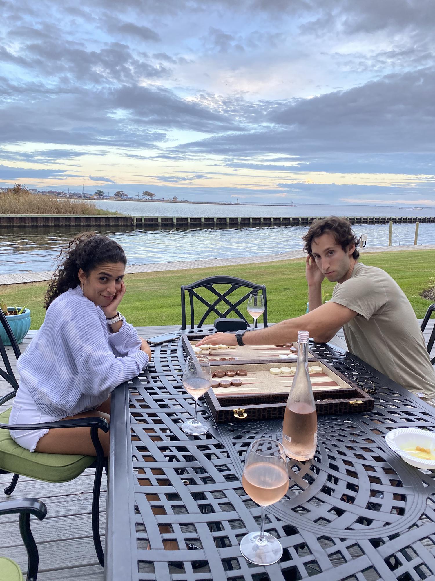 Blue Point, August 2020. Adams suffers yet another defeat in Backgammon.