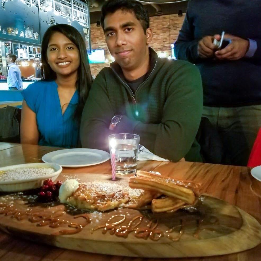 [2018] Engagement dinner, with some sweet dessert from our friends.