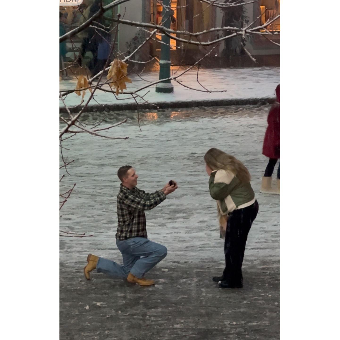 Popping the question!