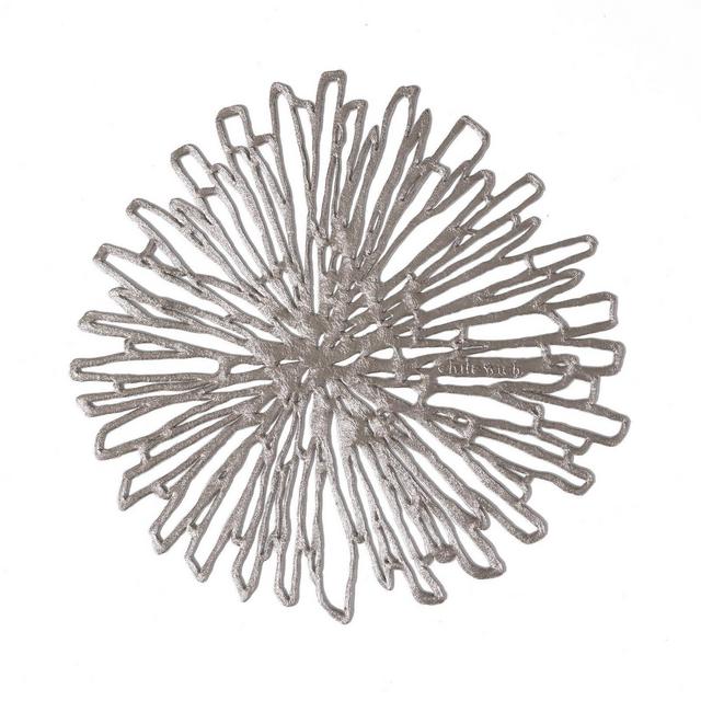 6pk Bloom Pressed Coasters Gunmetal - Chilewich