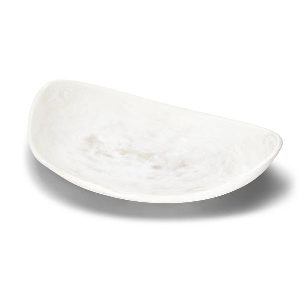White Cloud Marble Resin 15" Platter