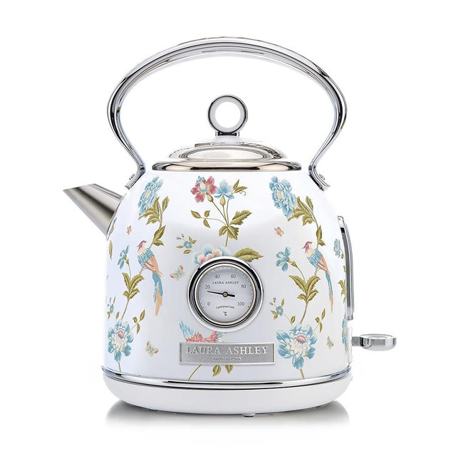 Laura Ashley Stainless Steel Electric Kettle 1.7 Liter - 1500W Rapid Boil Electric Kettles for Boiling Water - Electric Tea Kettles Automatic Shut Off - Overheat & Boil Dry Protection Cordless Kettle