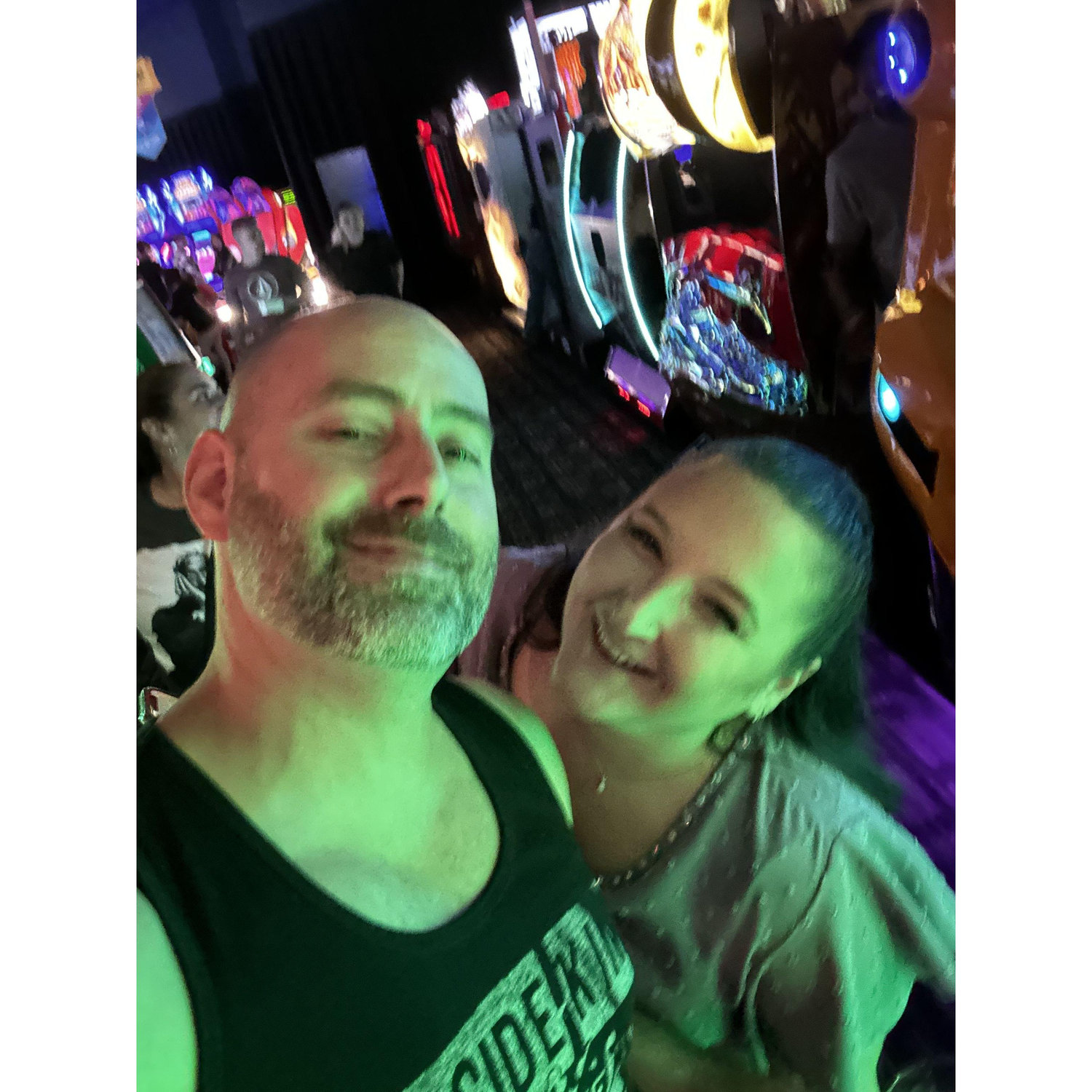 Dave and Busters was our go to date night on Wednesday nights when we were just roommates.