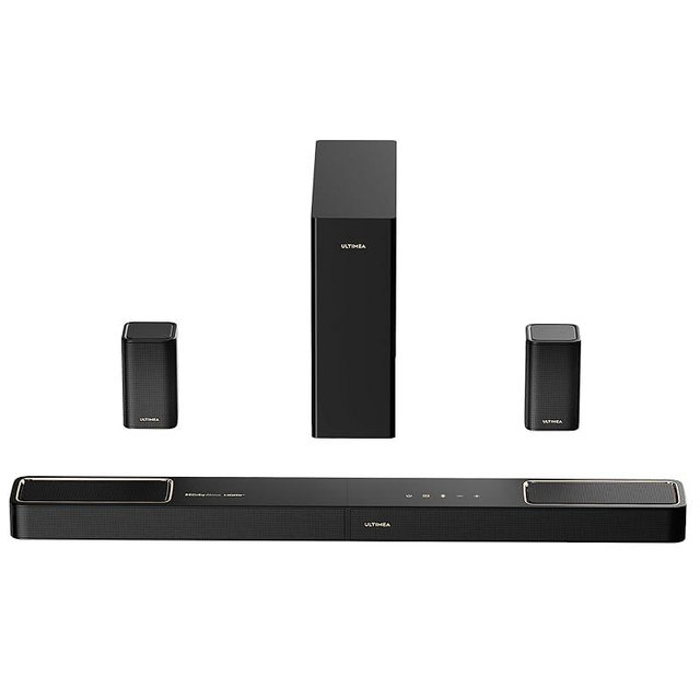 ULTIMEA 5.1.2ch Sound Bar with Dolby Atmos, Surround Sound System for TV with 2 Surround Speakers, Sound Bar for Smart TV, Soundbar with Subwoofer for Home Theater, Skywave F40