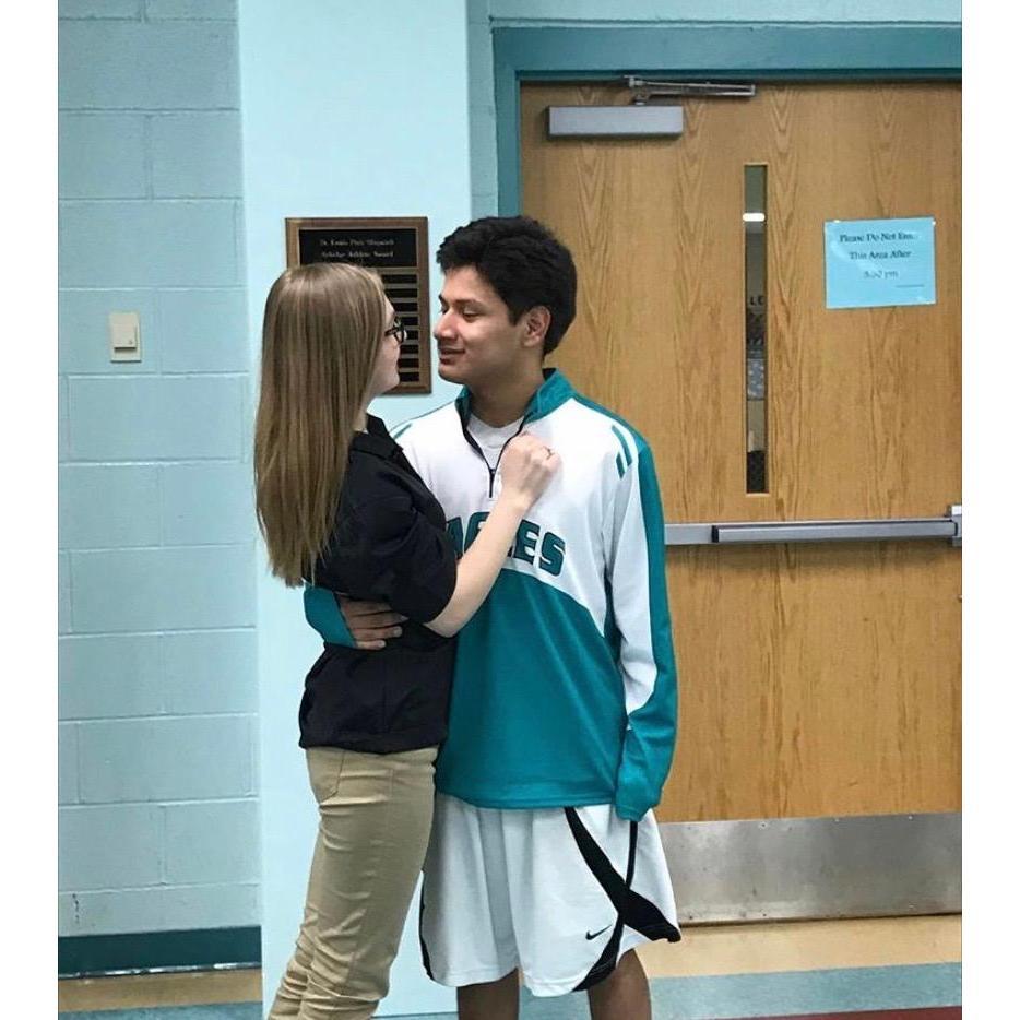 Eagles JV basketball starter and manager of 2017
