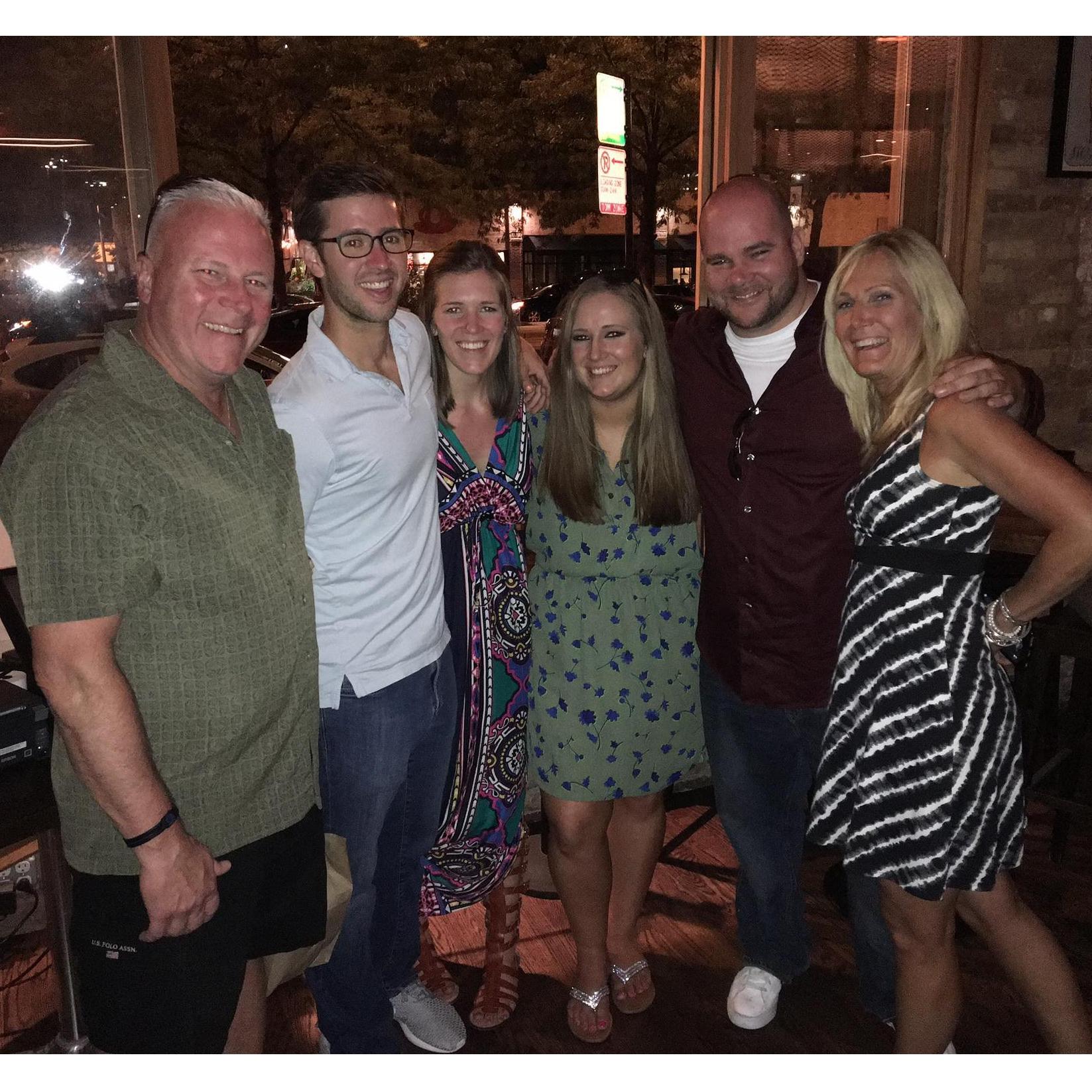 Chicago night out with Steph's parents, sister and TJ
