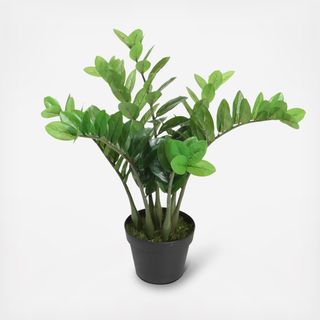 Potted Faux Zamiifolia Plant