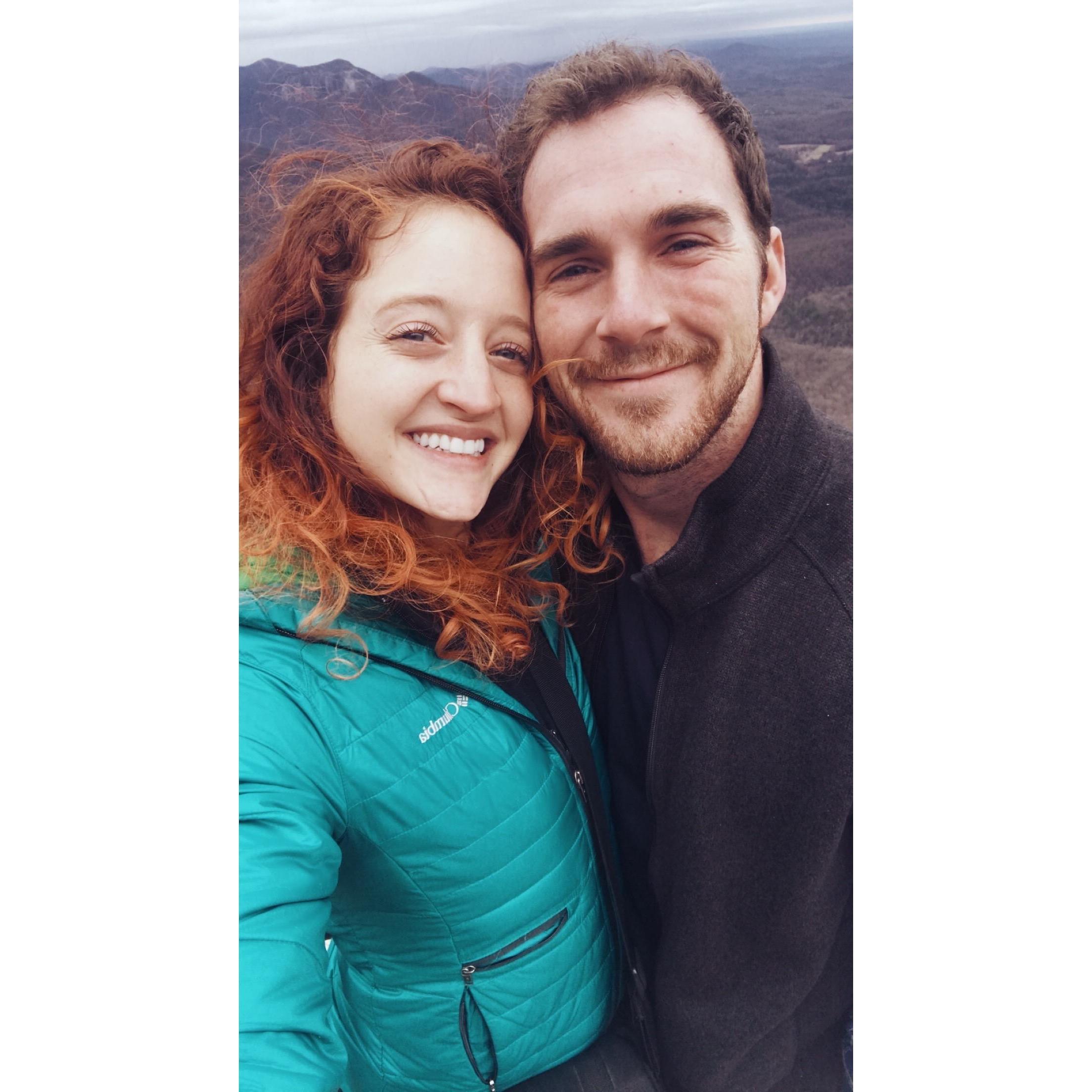 Hiking in the mountains of Greenville