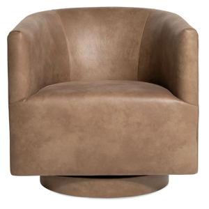 Blair Cognac Swivel Accent Chair