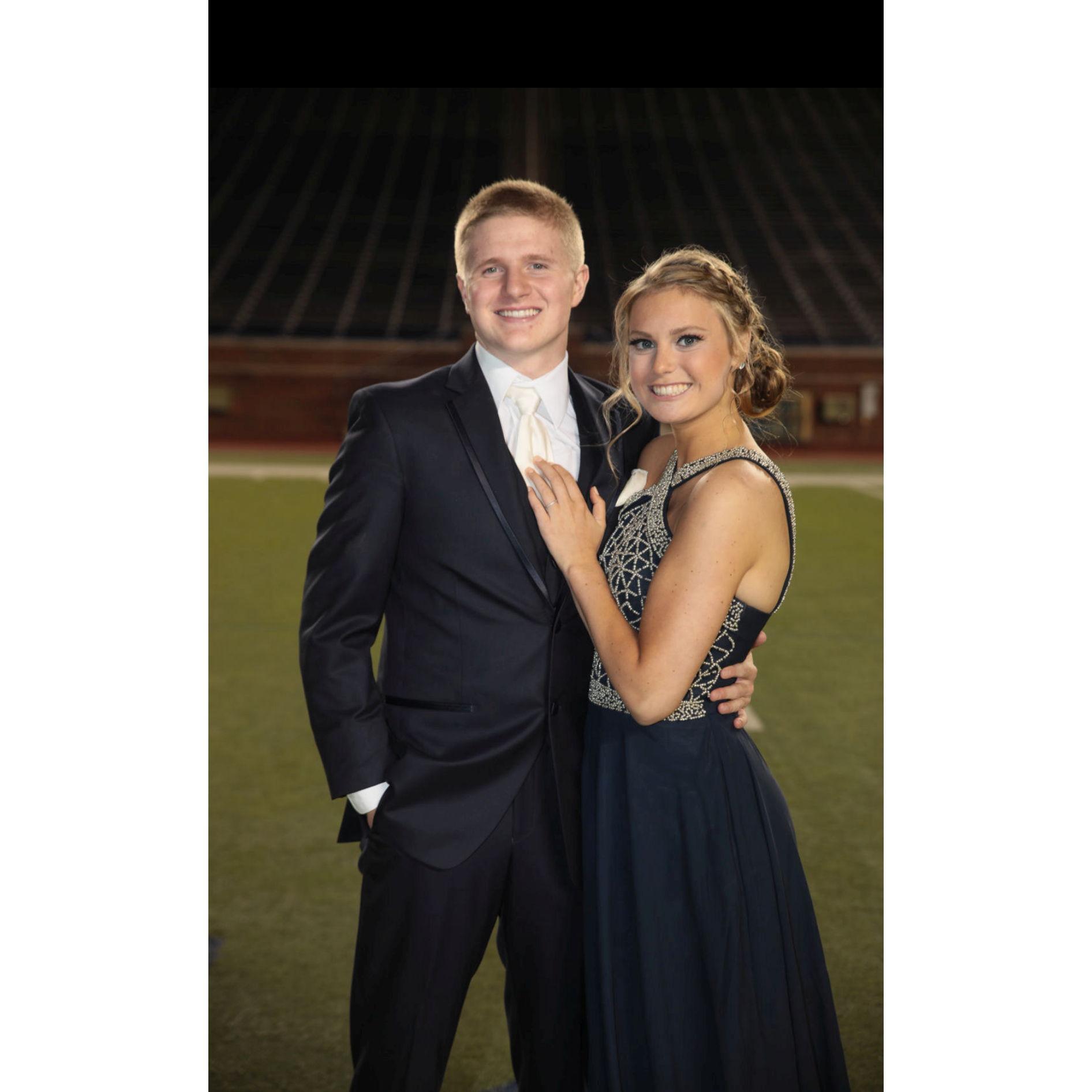 Our senior prom at the big house, 2018. One of our favorite photos as it is still Matthew’s phone screensaver, even after our engagement proposal.