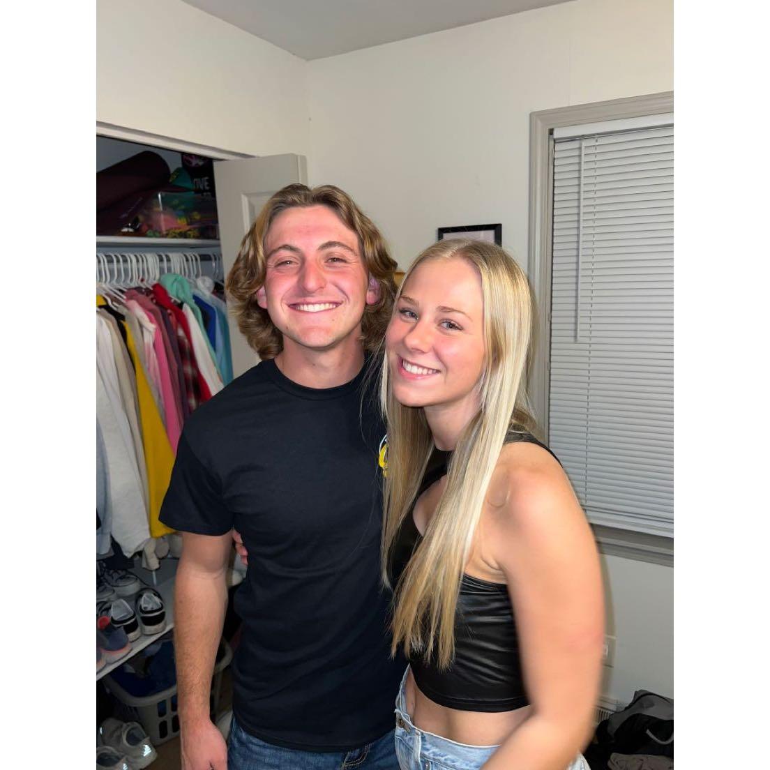 First pic ever taken together before heading to a shot party