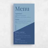 Blue Wedding Menu - Incanta