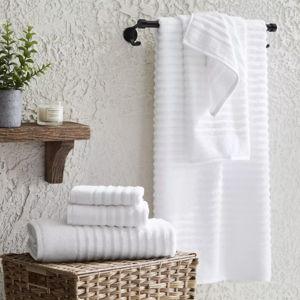 Ribbed Towel Set - Isla Jade (6 piece in White)