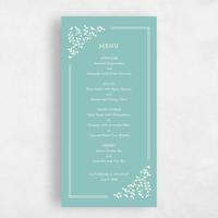 Blue Wedding Menu - Ivy