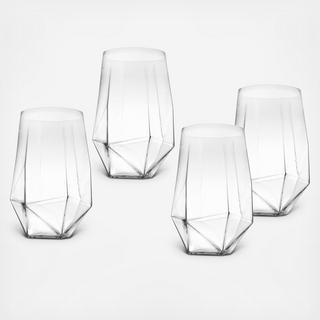 Isla Oversized Octogonal Highball Glass, Set of 4