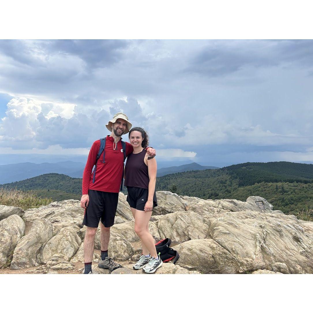 Our first hike up to Black Balsam Knob.