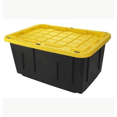 Project Source Commander Large 27-Gallons (108-Quart) Black Heavy Duty Tote with Standard Snap Lid
