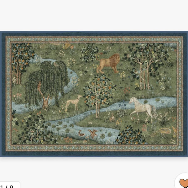 Morris & Co. Owl & Willow Green Rug | Ruggable