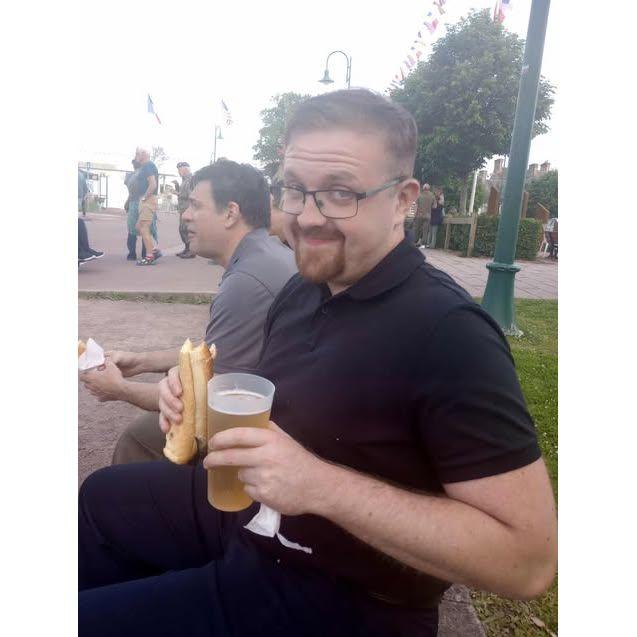 Karen's French was so bad she accidently bought multiple pints of beer. Not that Daniel complained!

Sainte-Mère-Église of Normandey, France  June 2024