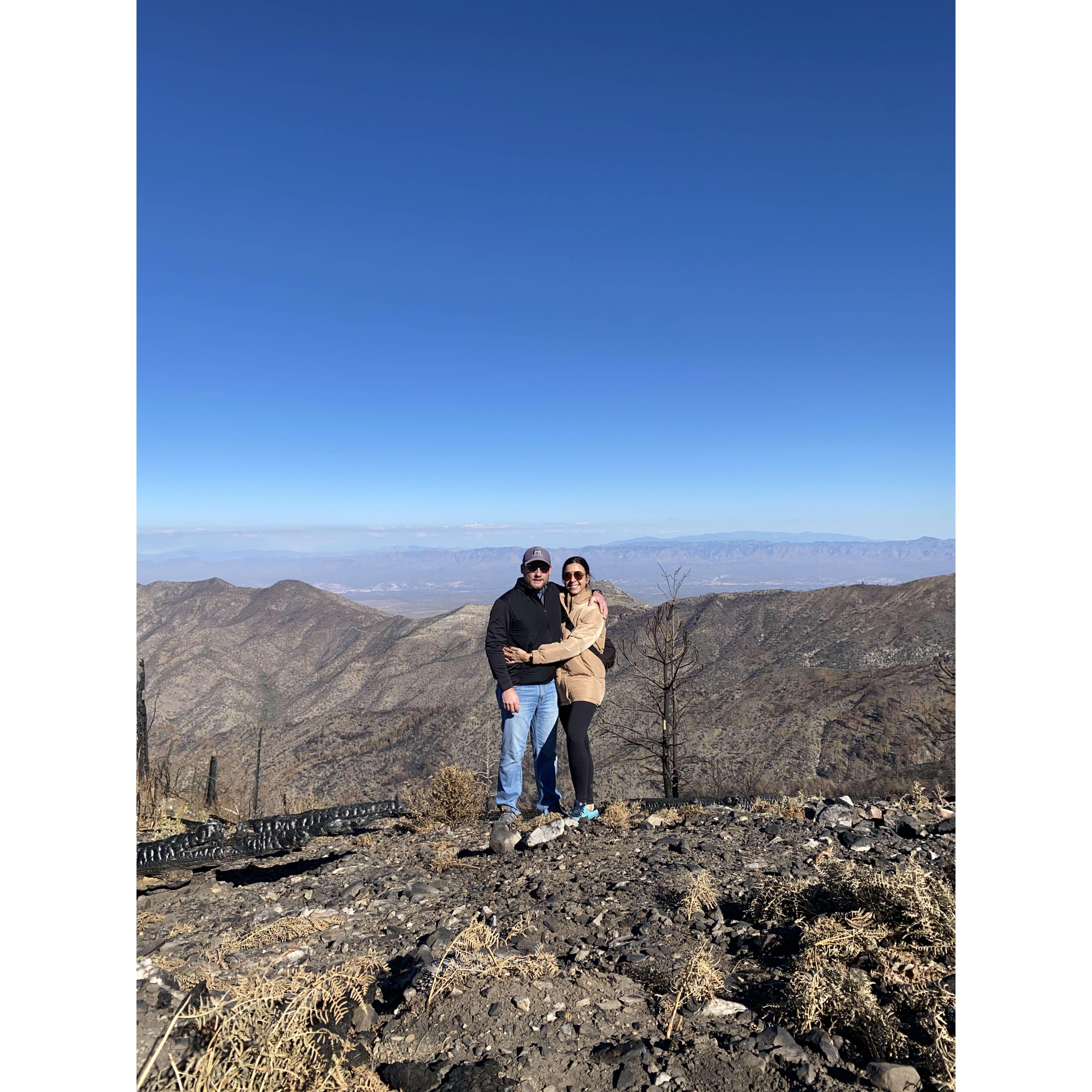 His first trip to meet my parents.