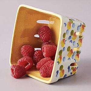 Floral Ceramic Berry Basket
