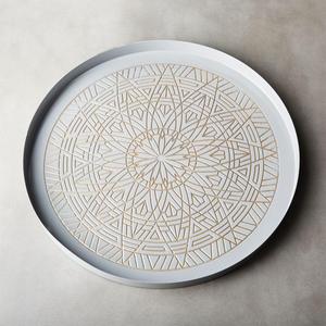 Straight Up Grey Serving Tray