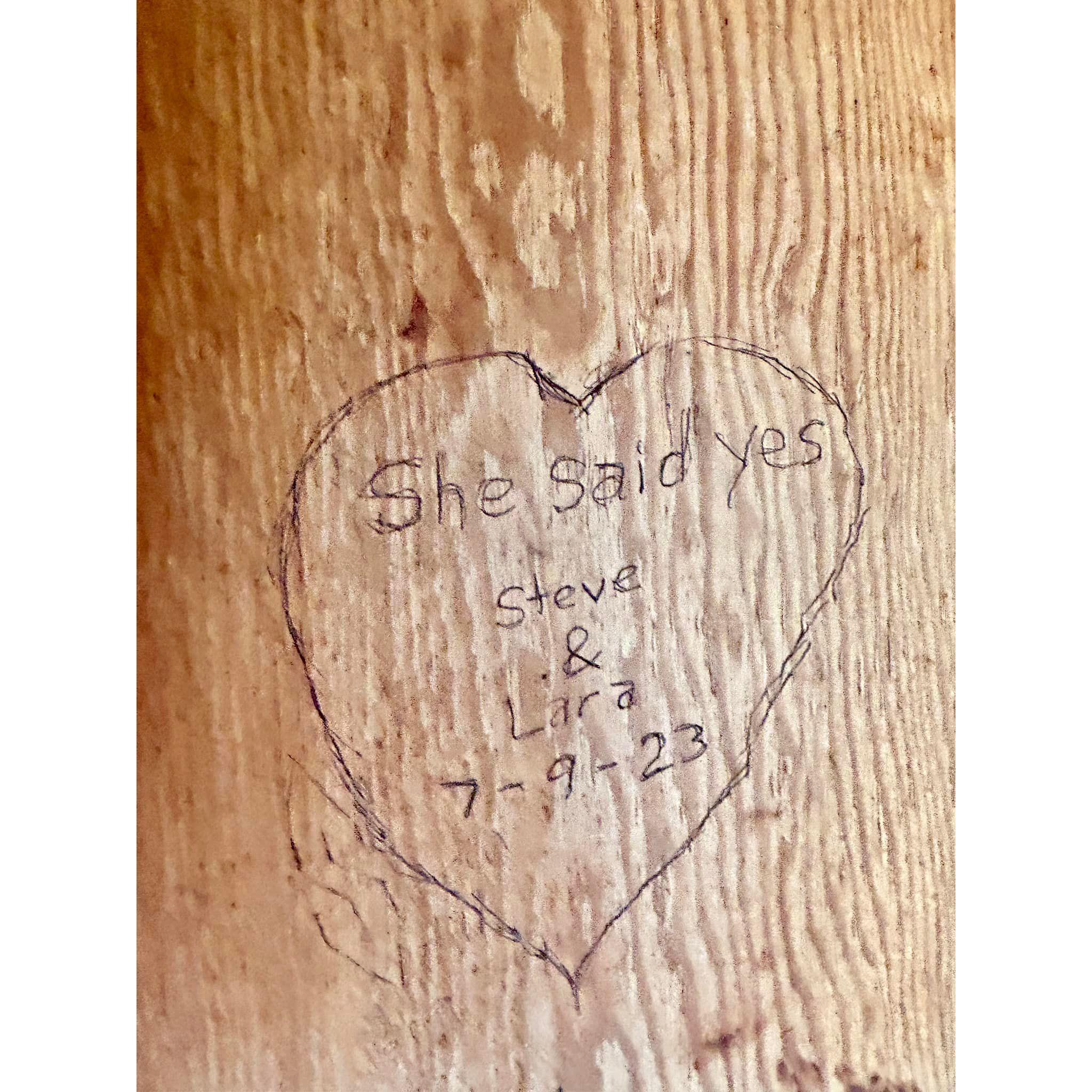 We hiked 10 miles after we got engaged to the Hot Springs for dinner and relaxing. This was in the emergency hut on the way!