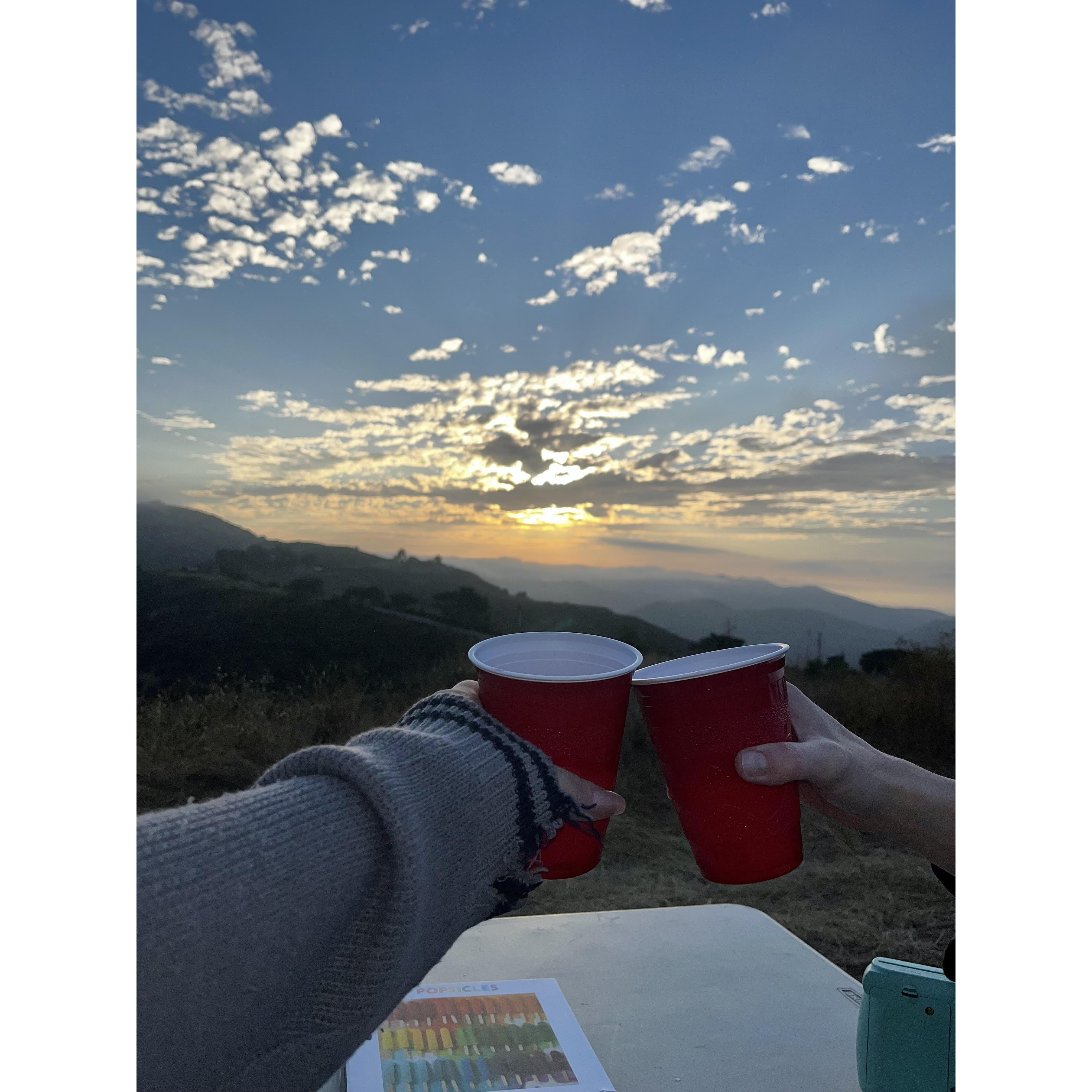 One of our first camping trips together in Santa Monica for Cassie's 27th birthday.