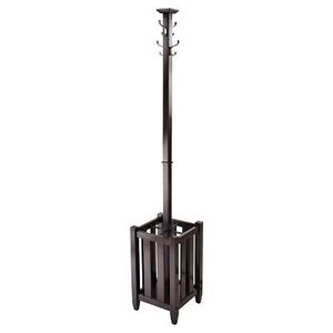Memphis Coat Tree & Umbrella Rack Walnut Finish - Winsome