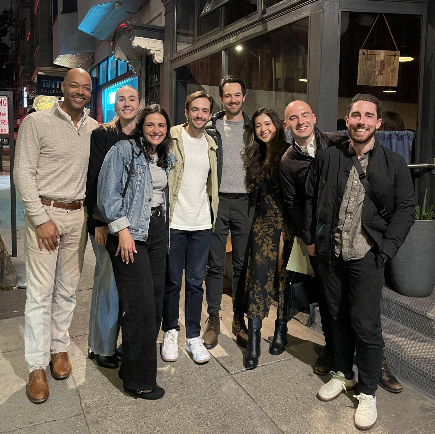 The Getty's farewell dinner - April 2025 - Paris, Keri, Alyssa, Zach, Steven and Matt.