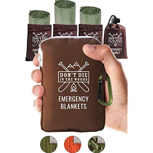 World's Toughest Emergency Blankets | 4 Pack Extra Large Thermal Mylar Foil Space Blanket Heat Sheets For Hiking, Marathon Running, First Aid Kits, Prepper, Bug Out & Outdoor Survival Gear