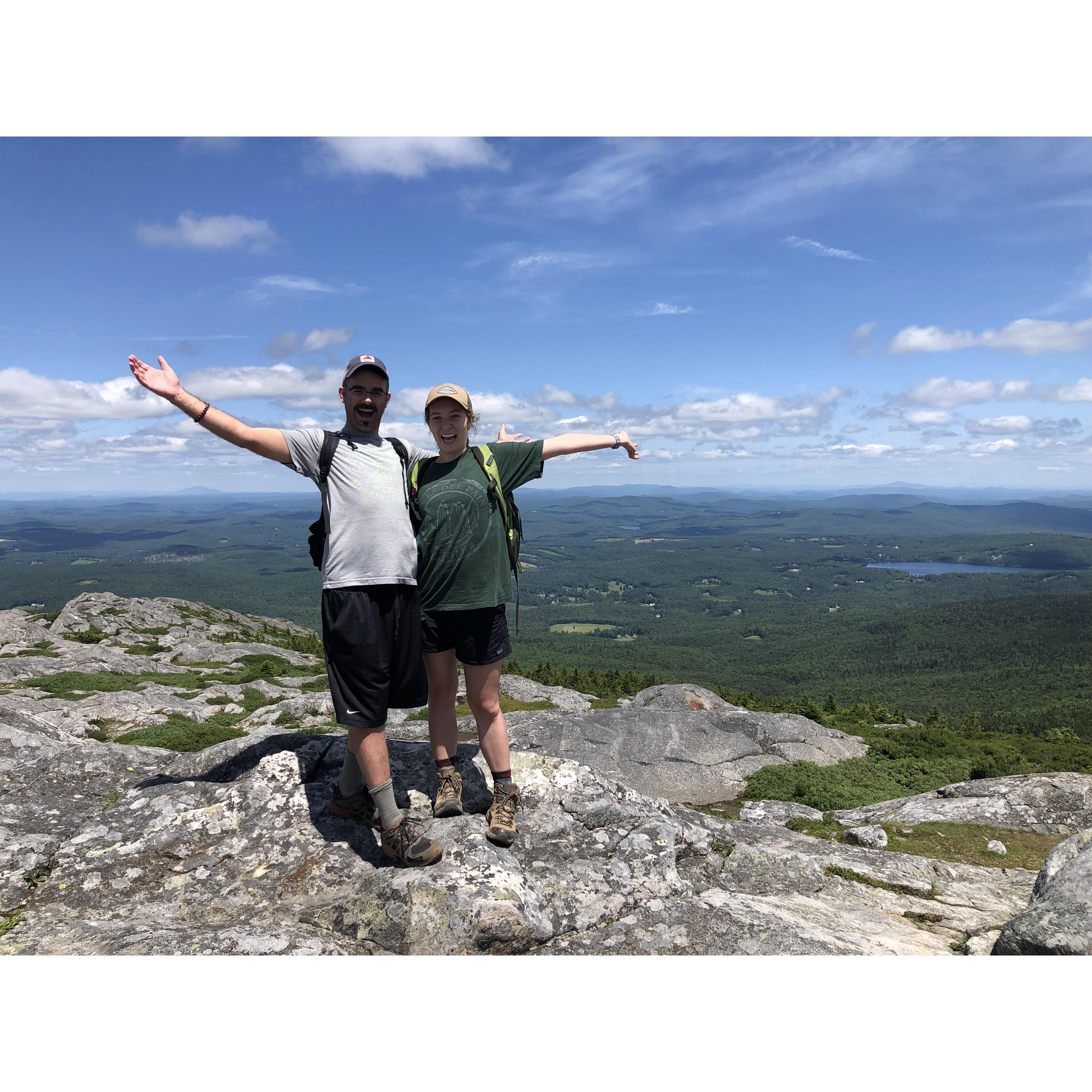 Arden and Drue hike their first mountain together!