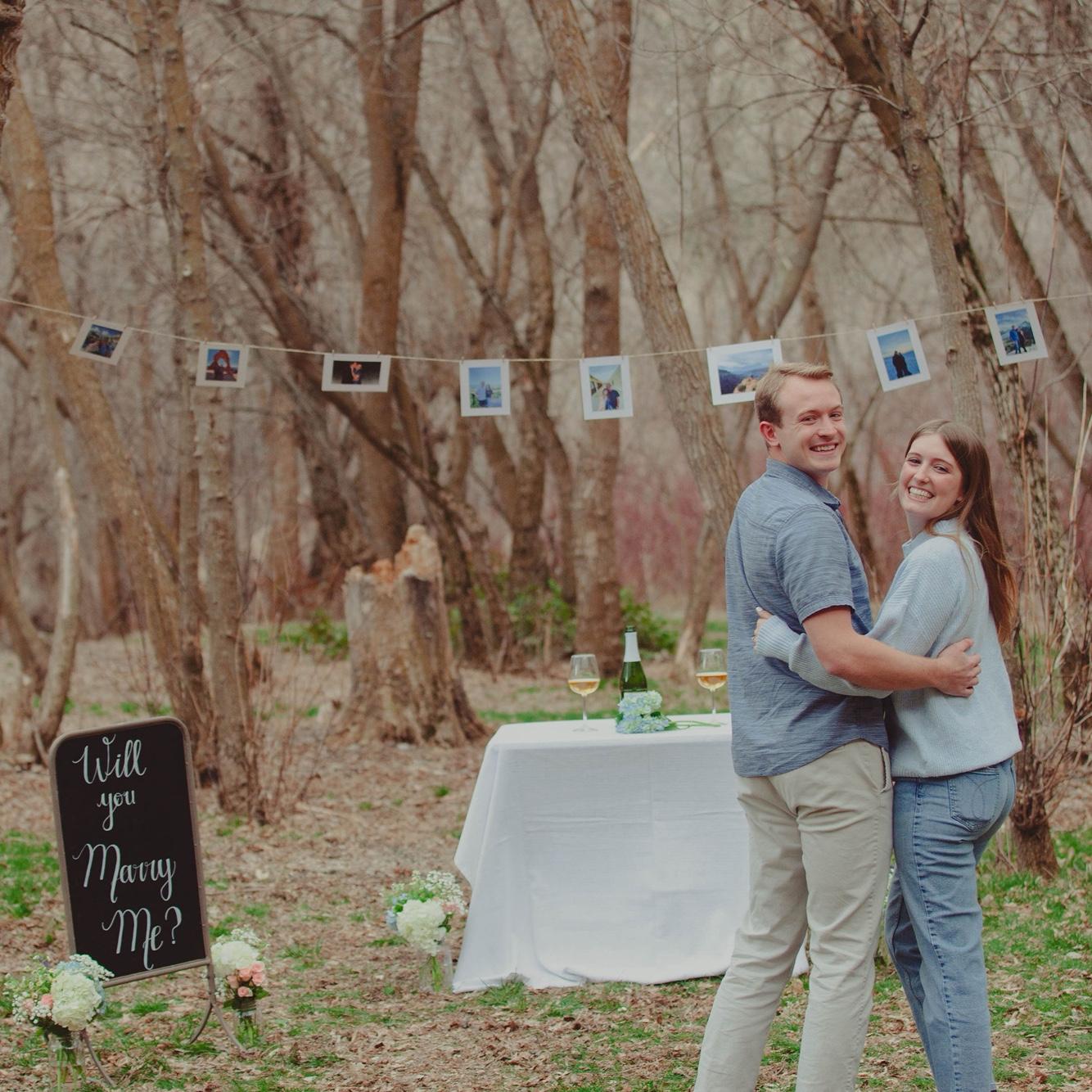 Thanks to @infocus_oak for the photos from the proposal! Also shoutout to Syrena, Pearson, Seth, and Madi for the day-of setup (March 14, 2026)