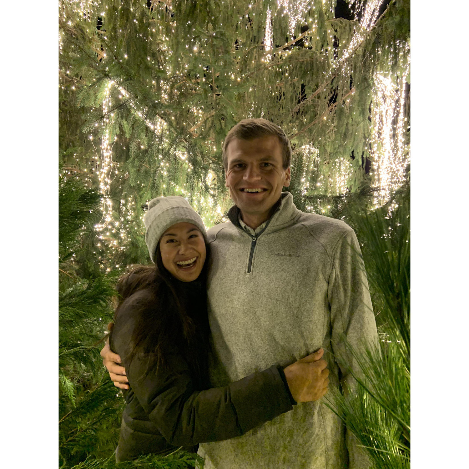 Christian's mom snapped this photo during a Christmas sightseeing trip to the Biltmore Estate in North Carolina.