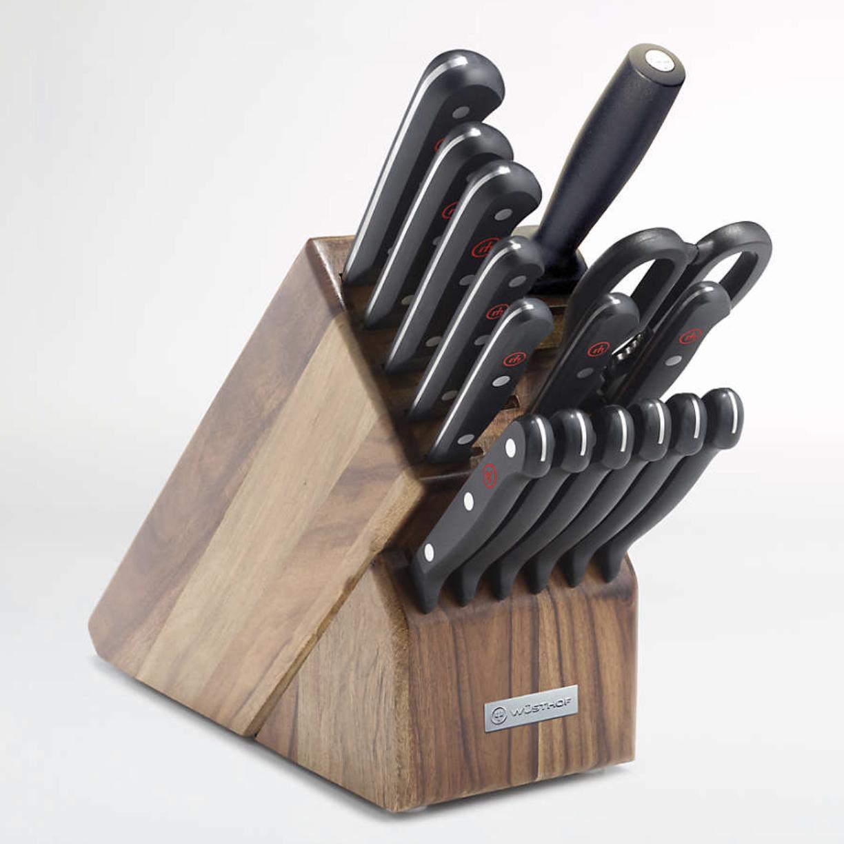 Wüsthof ® Gourmet 16-Piece Acacia Knife Block Set