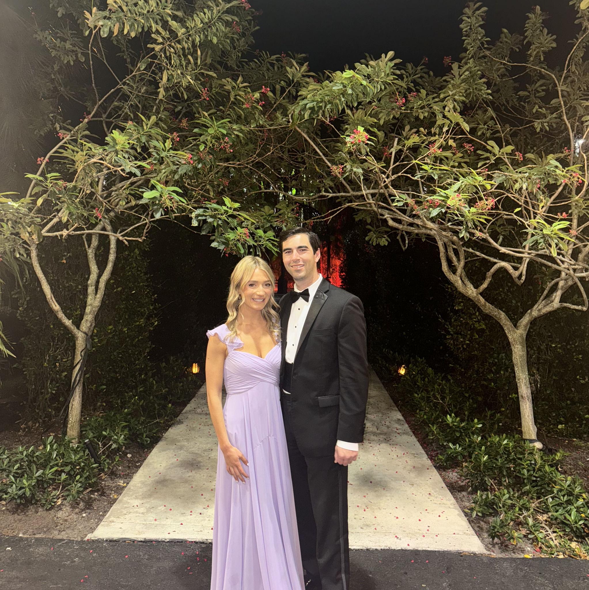 Celebrating a friend's wedding in Palm Beach, Florida.