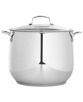 Polished Stainless Steel 16-Qt. Covered Stockpot, Created for Macy's