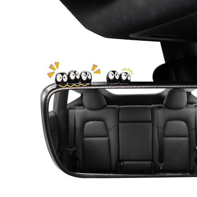 Soot Sprite Car Rearview Mirror - 25 Pcs Cartoon Soot Sprites Accessories for Car Interior Decoration Dashboard Car Ornament Funny Gifts