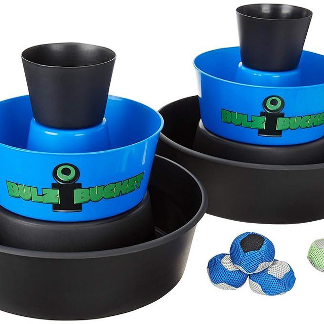 BULZiBUCKET Beach, Tailgate, Camping, Yard Game Indoor/Outdoor by Kid Agains, Blue/Black