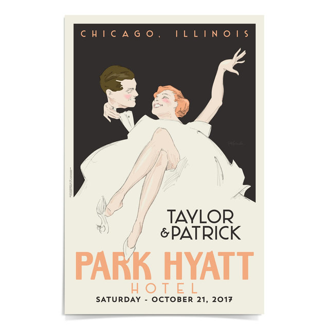 Over The Threshold Personalized 18x24, 24x36, 36x54, or 42x65 Unframed Wedding Art (15 Color Options Available)