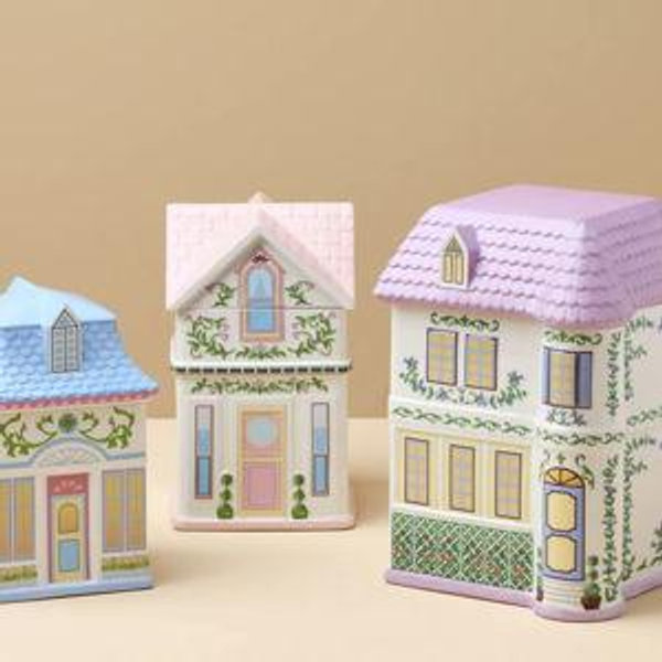 Lenox Village House Canisters - Set Of 3