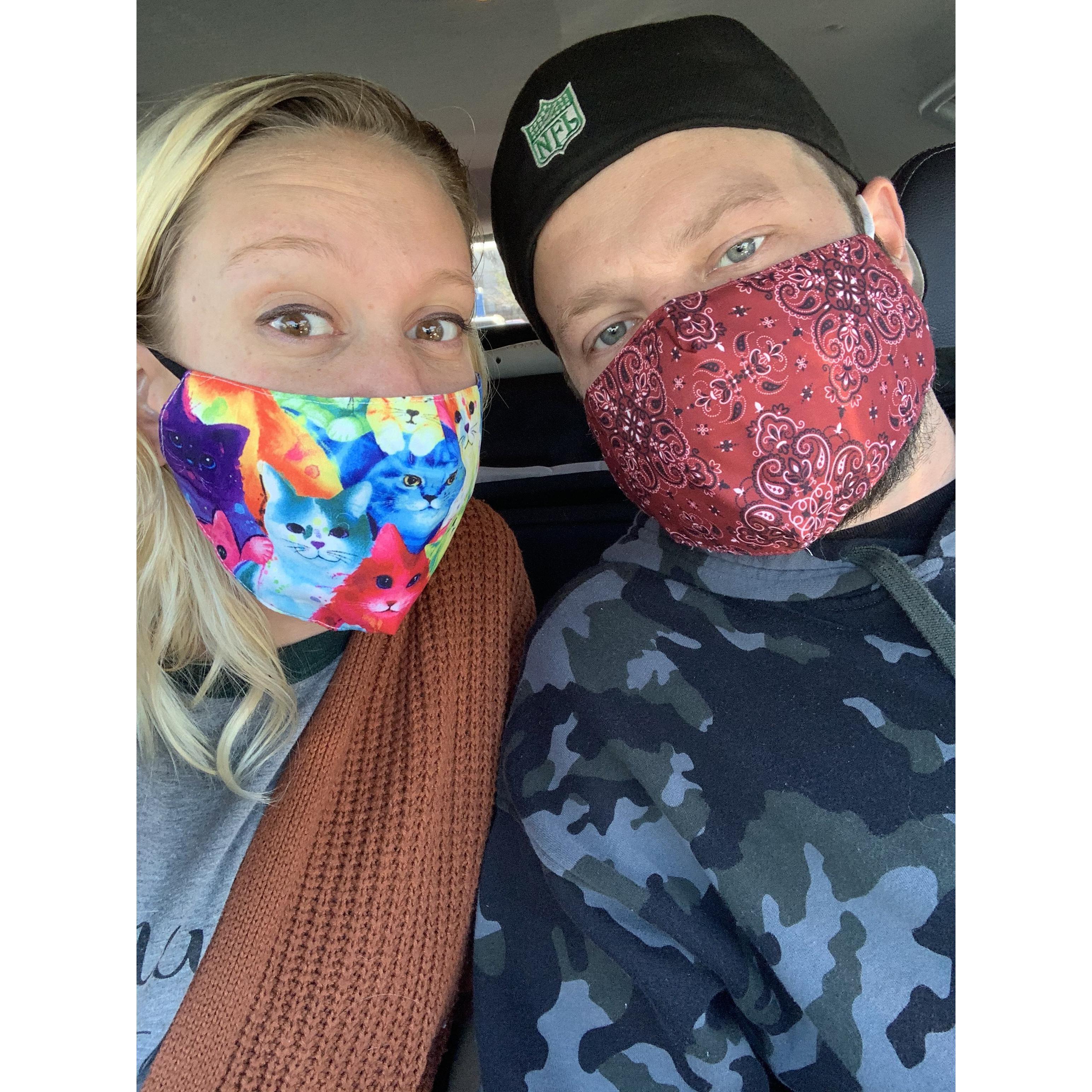 at the hospital, ready to have our little girl