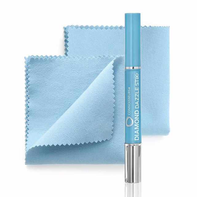 CONNOISSEURS Diamond Dazzle Cloth, Ultrasoft Microsuede Jewelry Cleaner Cloth for Polishing Diamonds, Precious Stones and Settings for Quick Touchups and a Flawless Finish
