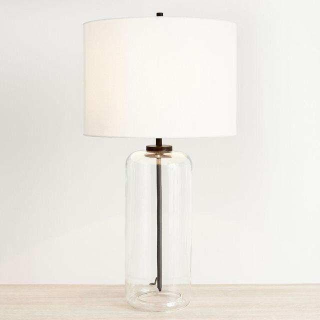 Bates Recycled Glass 28" Table Lamp, Bronze, Large