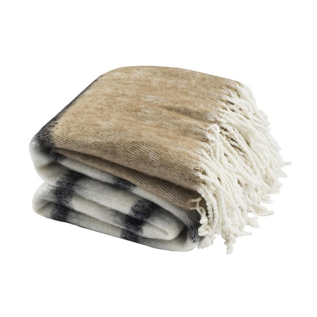Heidi Throw Blanket - Brown/White - 50" x 70" - Safavieh .
