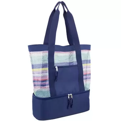 Eastsport Mesh Tote Insulated Multicolor Cooler Beach Bag