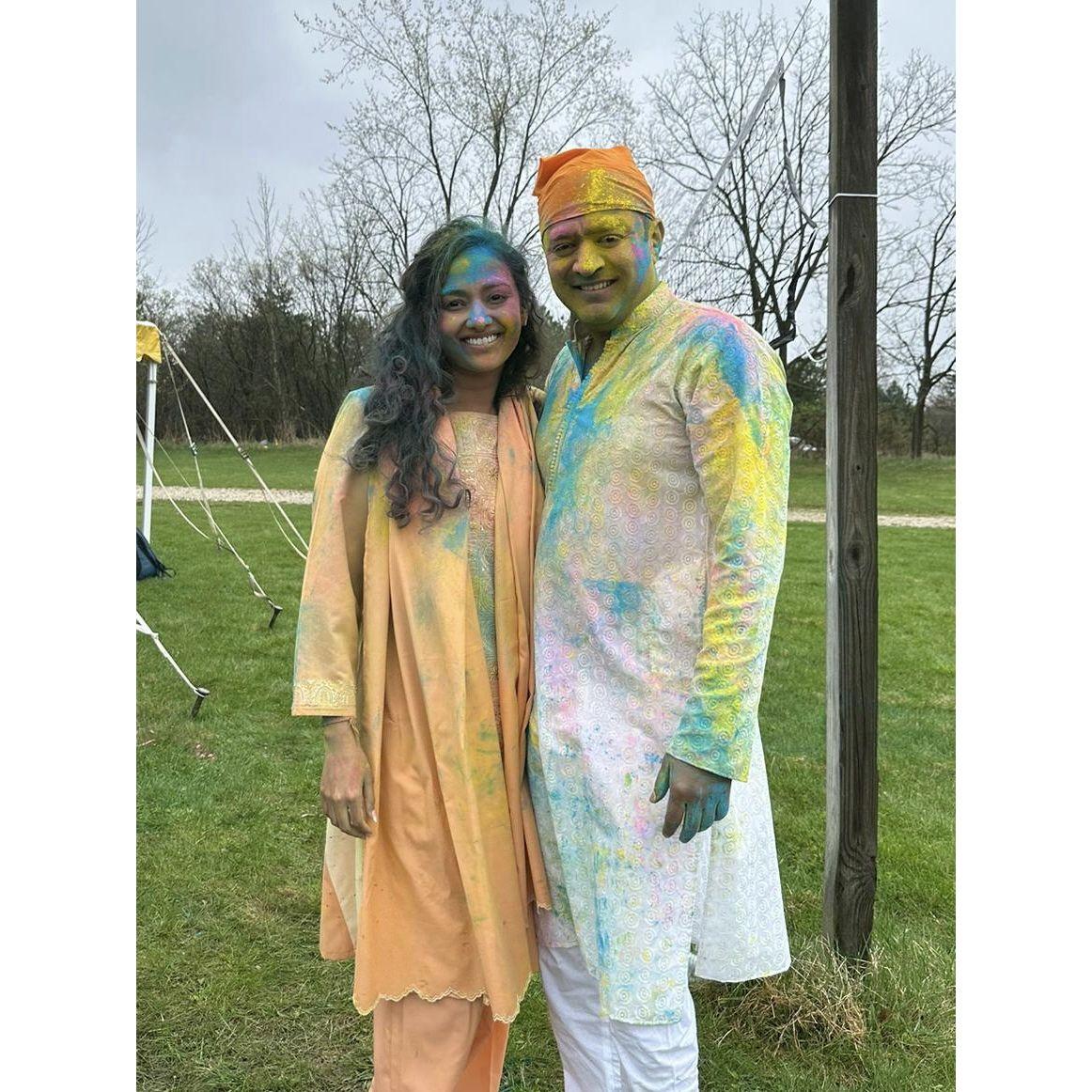 Our first Holi together