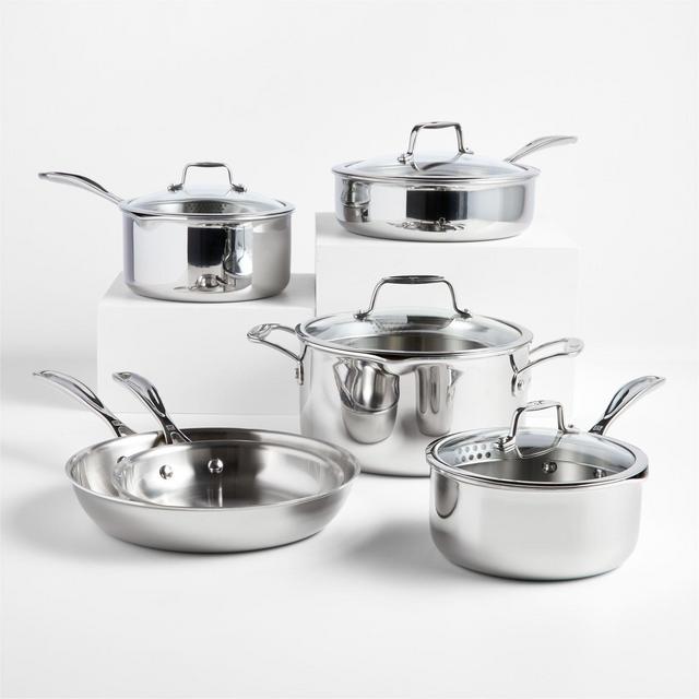 ZWILLING ® Clad Xtreme Polished Stainless Steel 10-Piece Cookware Set