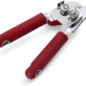 KitchenAid Classic Multifunction Can Opener and Bottle Opener Easy to Use, Razor Sharp Stainless Steel Cutting Wheel, Soft Ergonomic Handles, Soft Red